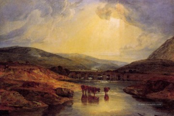  Tag Galerie - Abergavenny Brücke Monmountshire Aufräumen nach einem regnerisch Tag Landschaft Turner